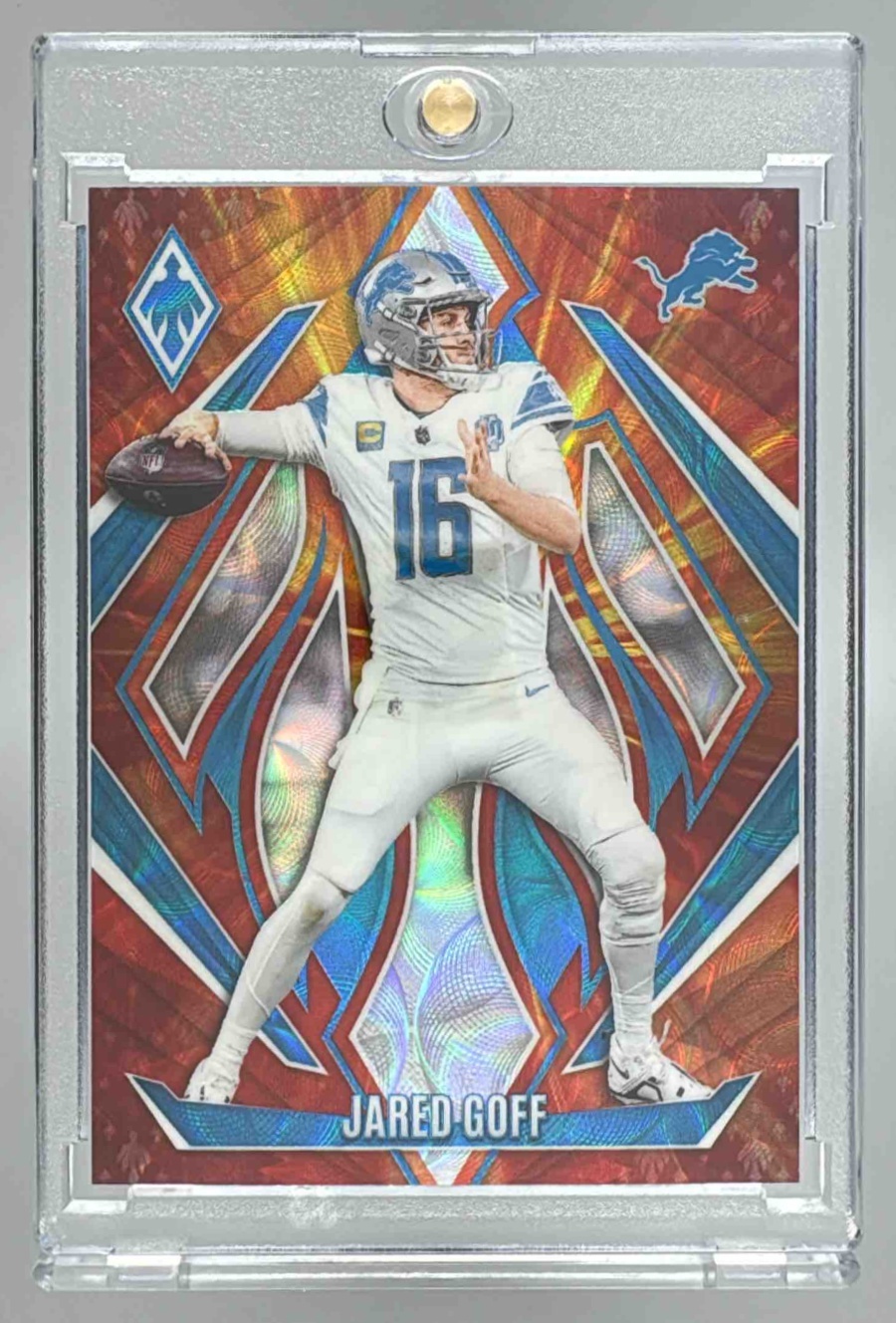 Card image for 2024 Panini Football Phoenix Jared Goff FireBurst /350 #75 Detroit Lions
