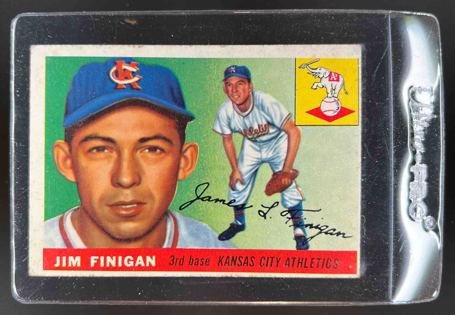 Card image for 1955 TOPPS JIM FINIGAN #14 RC ROOKIE