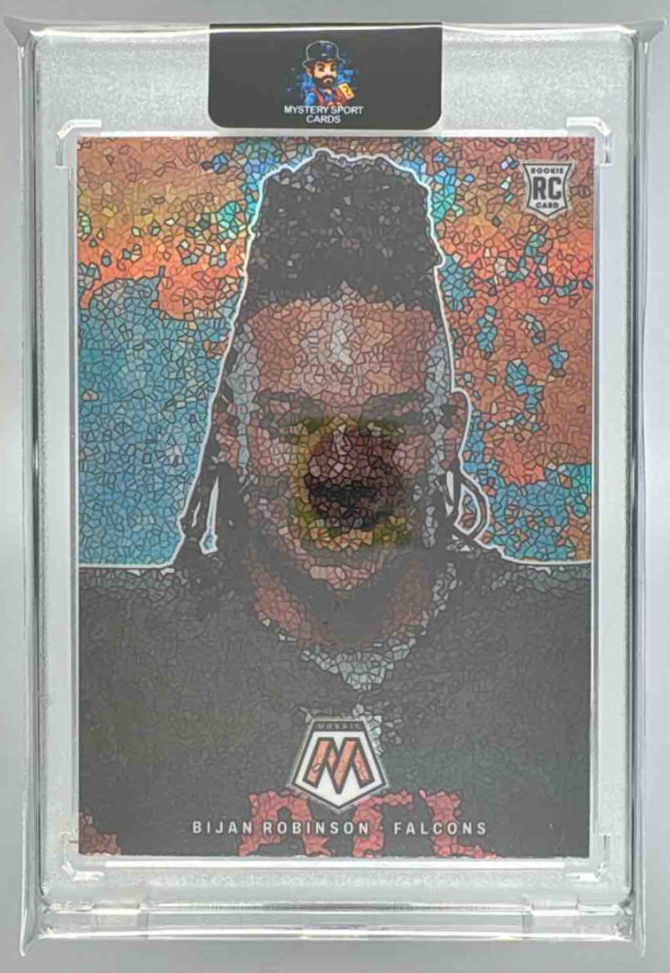 Card image for 2023 Panini Football Mosaic Bijan Robinson Micro Mosaic #MM-6 RC Atlanta Falcons