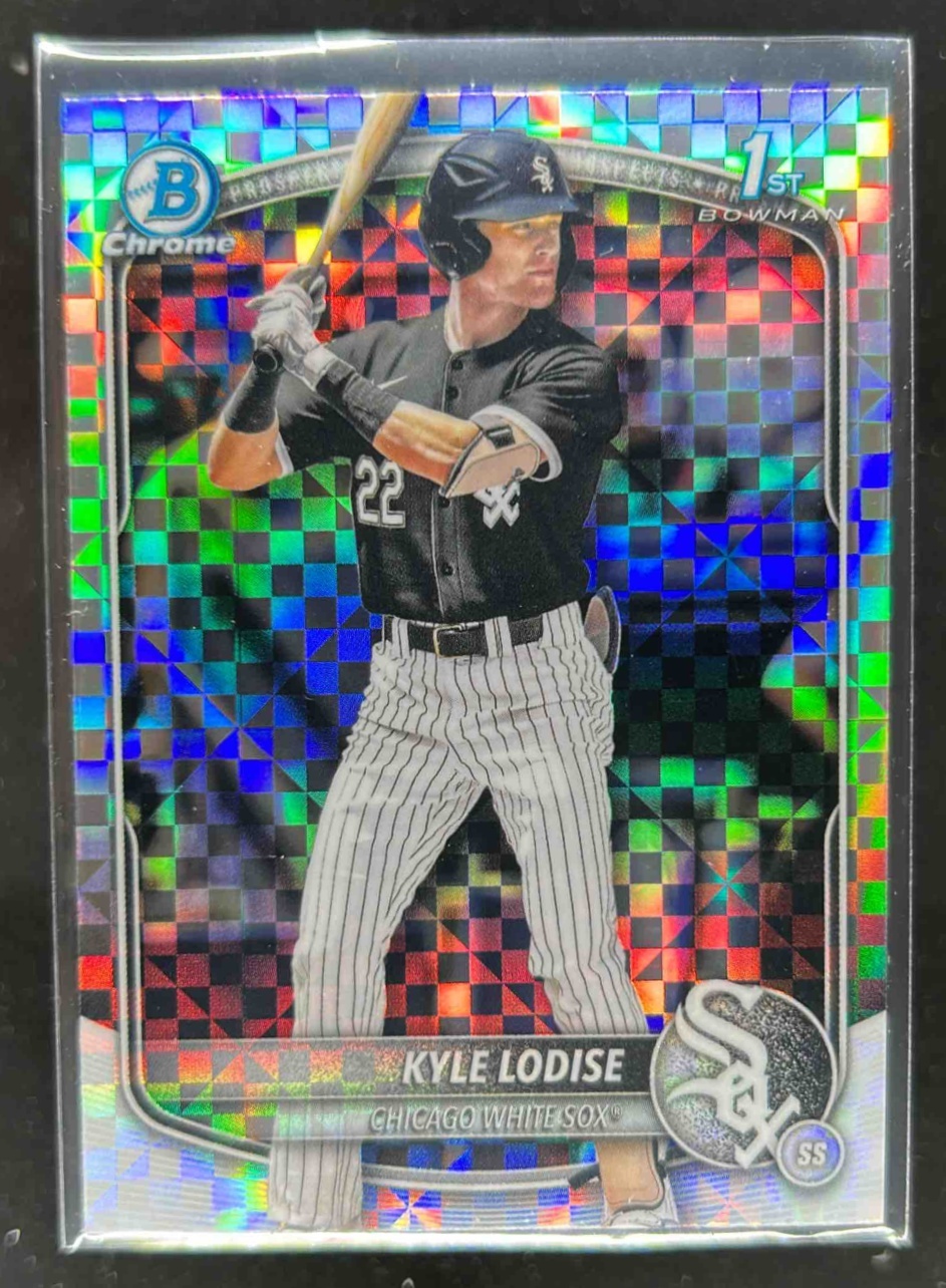 Card image for Kyle Lodise 2025 Bowman Draft Chrome X-Fractor