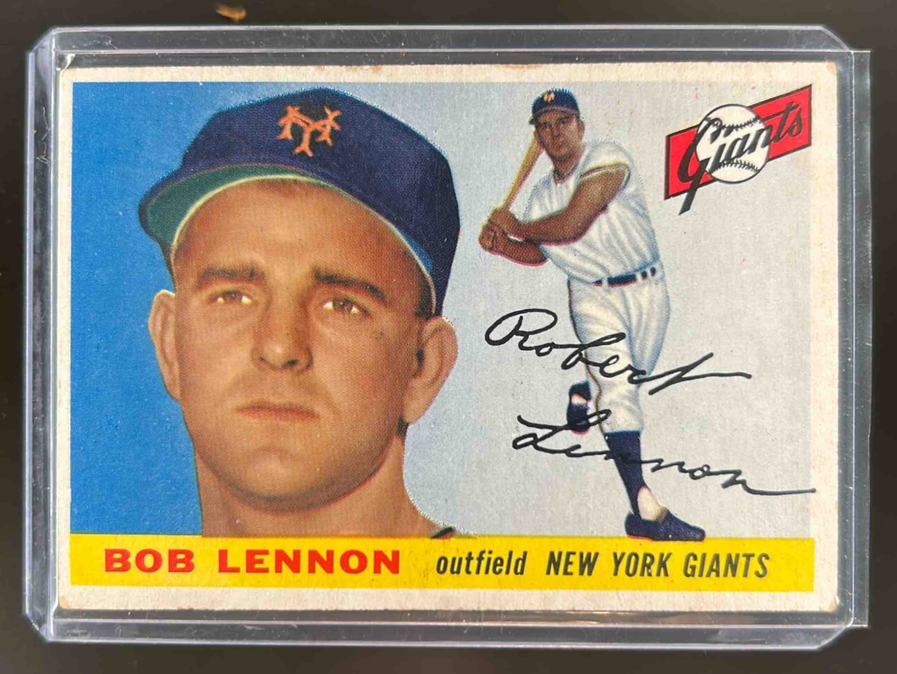 Card image for 1955 TOPPS BASEBALL BOB LENNON #119 RC NEW YORK GIANTS