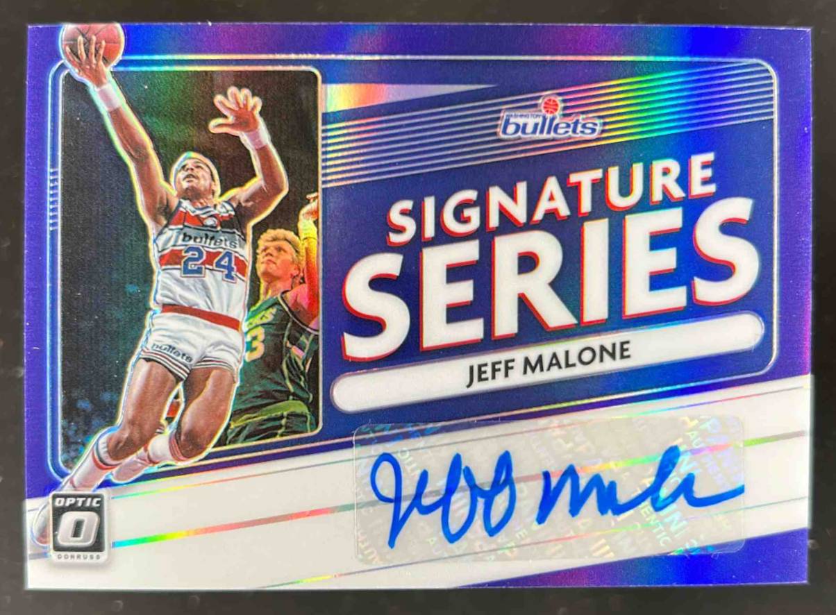 Card image for 2020-21 PANINI DONRUSS OPTIC JEFF MALONE SIGNATURE SERIES PURPLE #SS-JMA AUTO