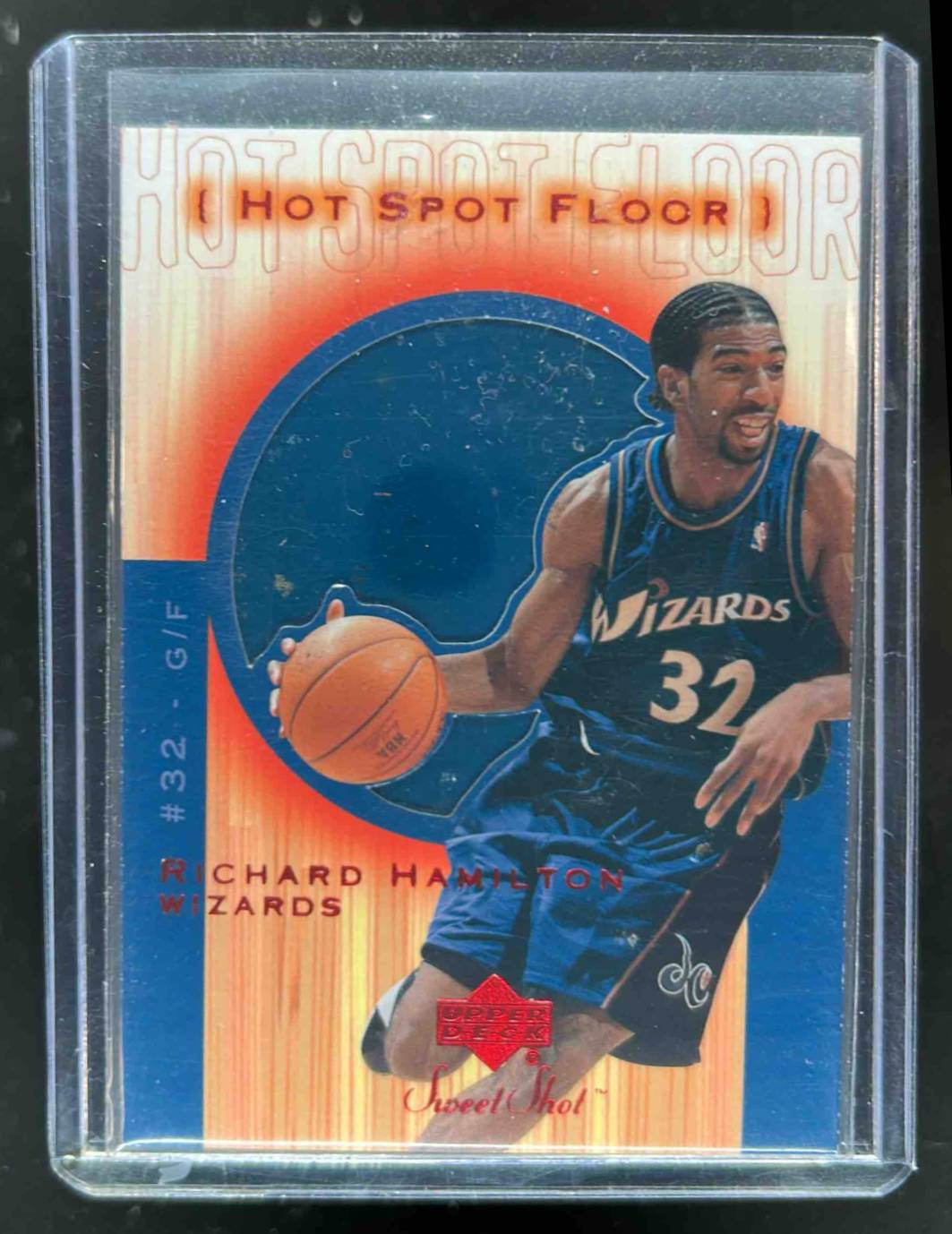 Card image for 2001-02 Upper Deck Sweet Shot Richard Hamilton Hot Spot Floor #RH-F