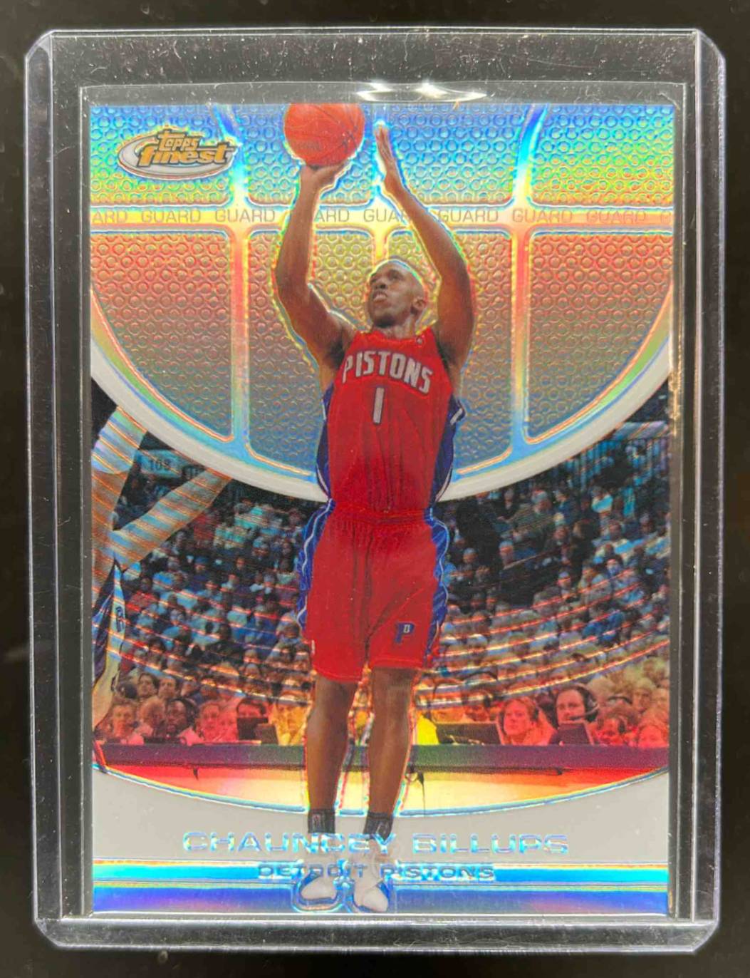 Card image for 2005-06 TOPPS FINEST CHAUNCEY BILLUPS REFRACTOR /349 #37 DETROIT PISTONS
