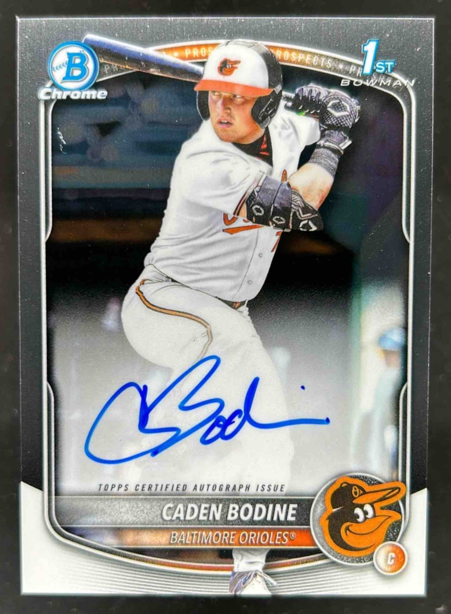 Card image for Caden Bodine 2025 Bowman Draft Chrome Prospect Auto