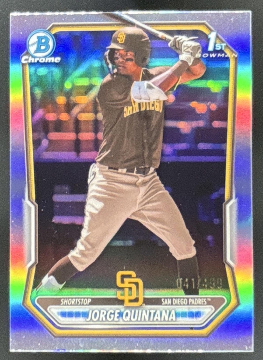 Card image for Jorge Quintana 2026 Bowman Refractor /499 Chrome Prospects San Diego Padres