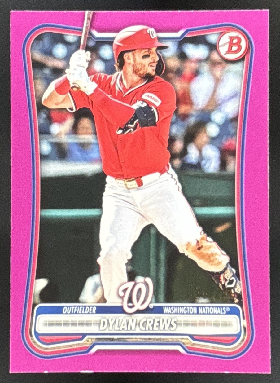 Card image for Dylan Crews 2026 Bowman Fuchsia Border /299 Washington Nationals