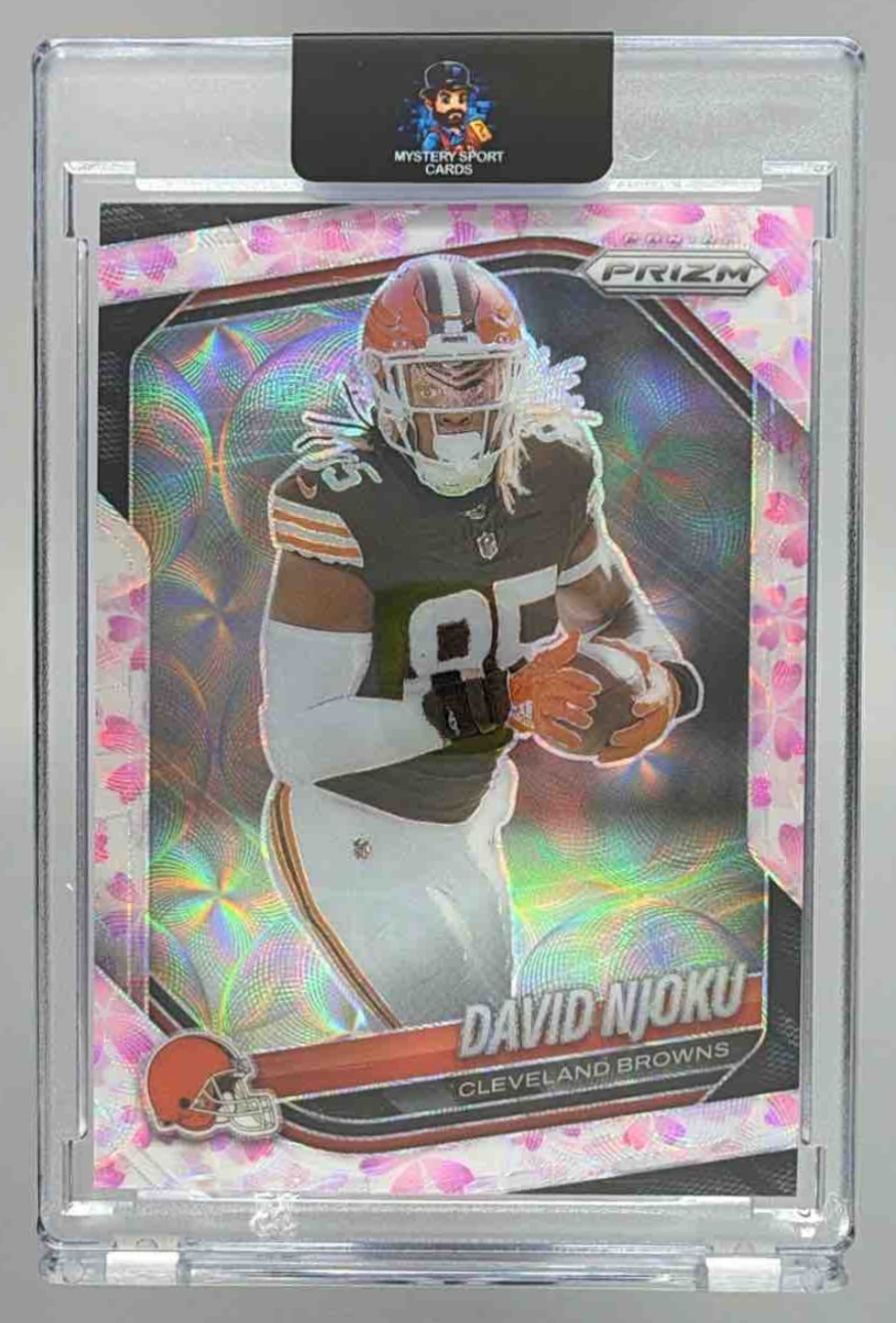 Card image for 2025 Panini Prizm David Njoku Choice Cherry Blossom /15 #155 Browns