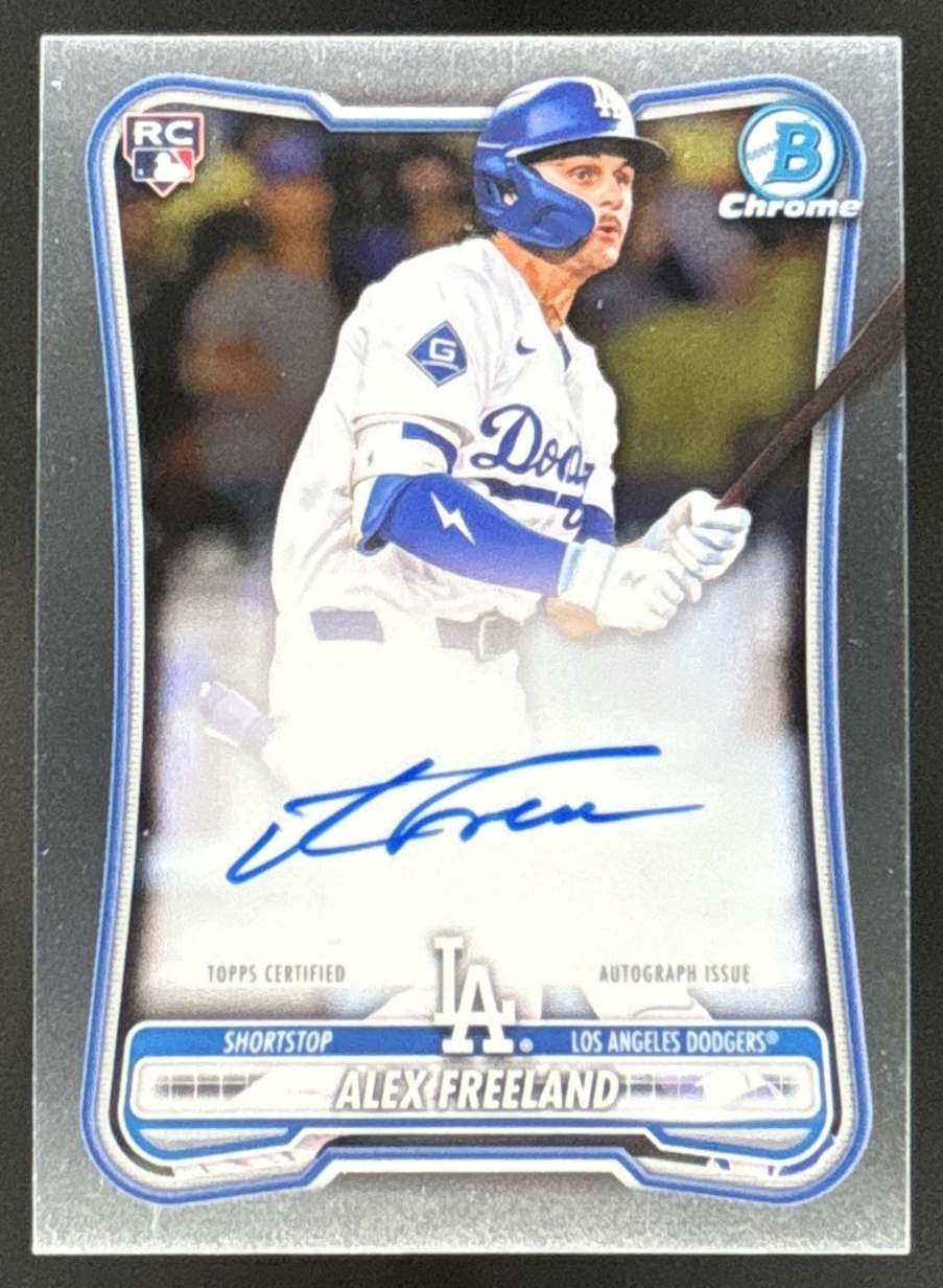 Card image for Alex Freeland 2026 Bowman Chrome Rookie Auto Los Angeles Dodgers