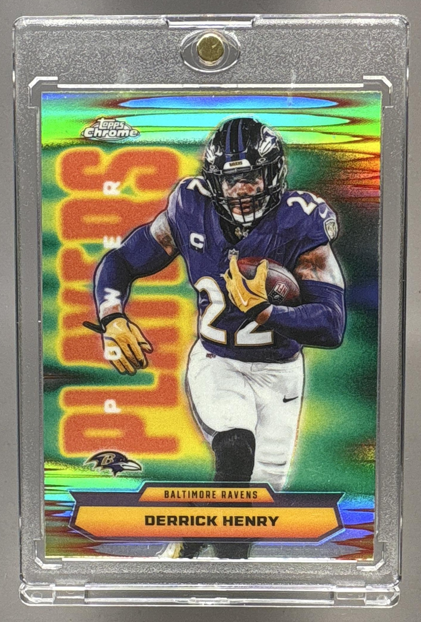 2025 TOPPS CHROME DERRICK HENRY #PP-16 POWER PLAYERS REFRACTOR RAVENS