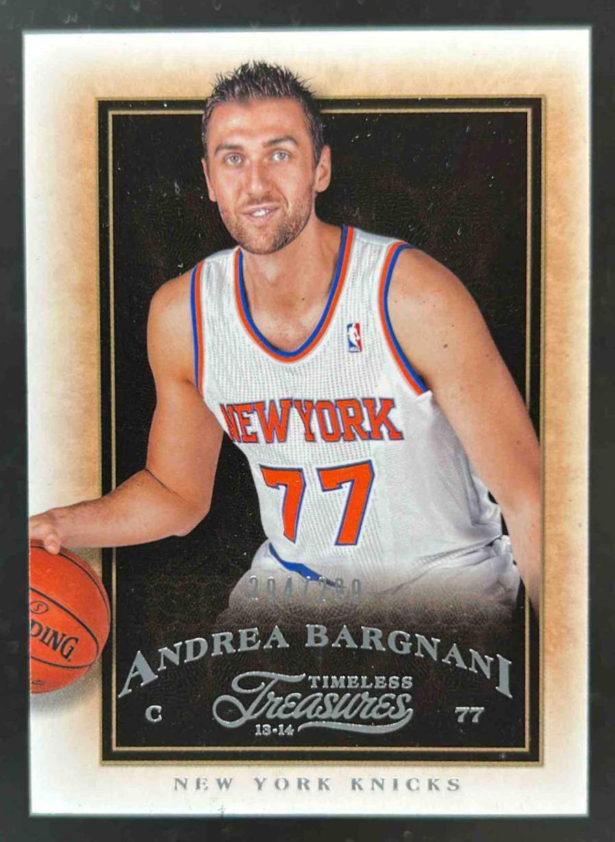 Card image for 2013-14 PANINI TIMELESS TREASURES ANDREA BARGNANI /299 #91 NEW YORK KNICKS