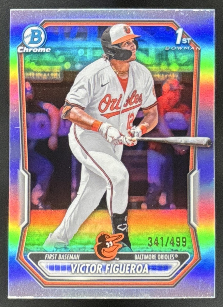 Card image for Victor Figueroa 2026 Bowman Refractor /499 Chrome Prospects Baltimore Orioles