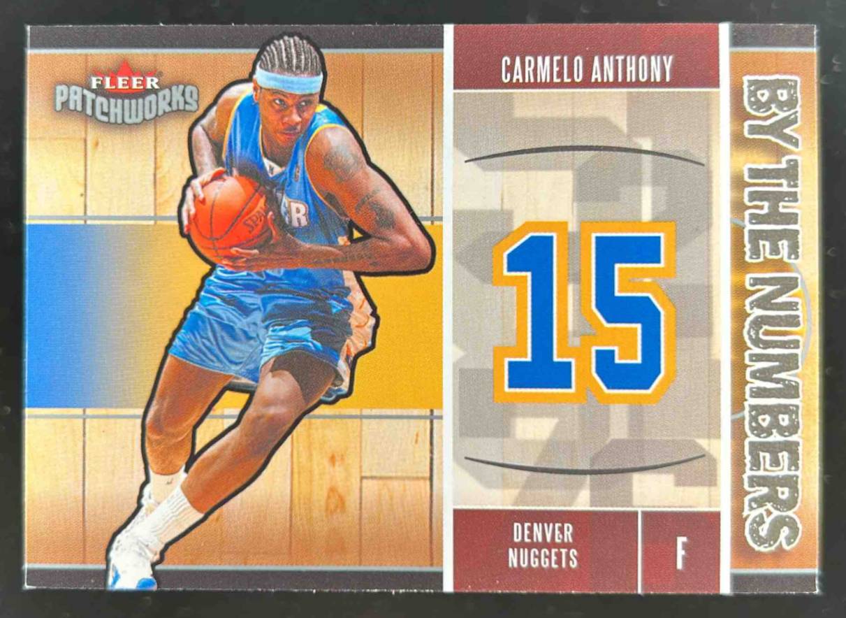 Card image for 2003-04 FLEER PATCHWORKS CARMELO ANTHONY BY THE NUMBERS #1BTN RC DENVER NUGGETS