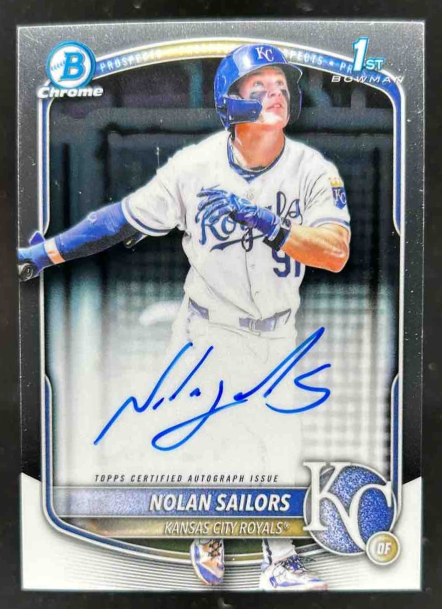 Card image for Nolan Sailors 2025 Bowman Draft Chrome Prospect Auto