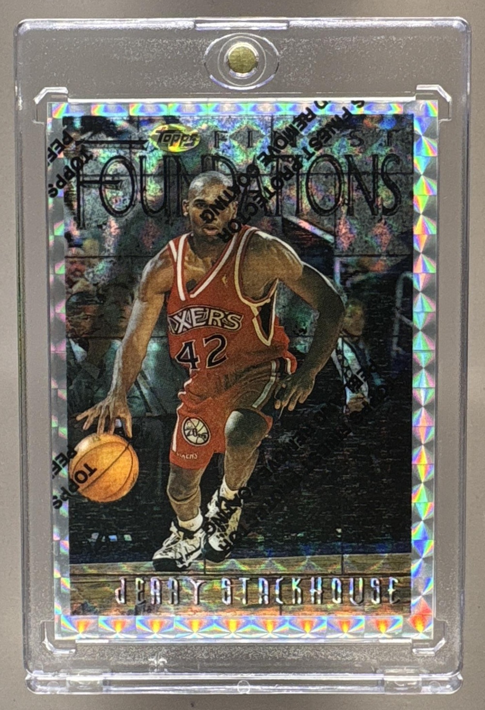 1996-97 TOPPS FINEST JERRY STACKHOUSE #265 SILVER REFRACTOR 76ERS