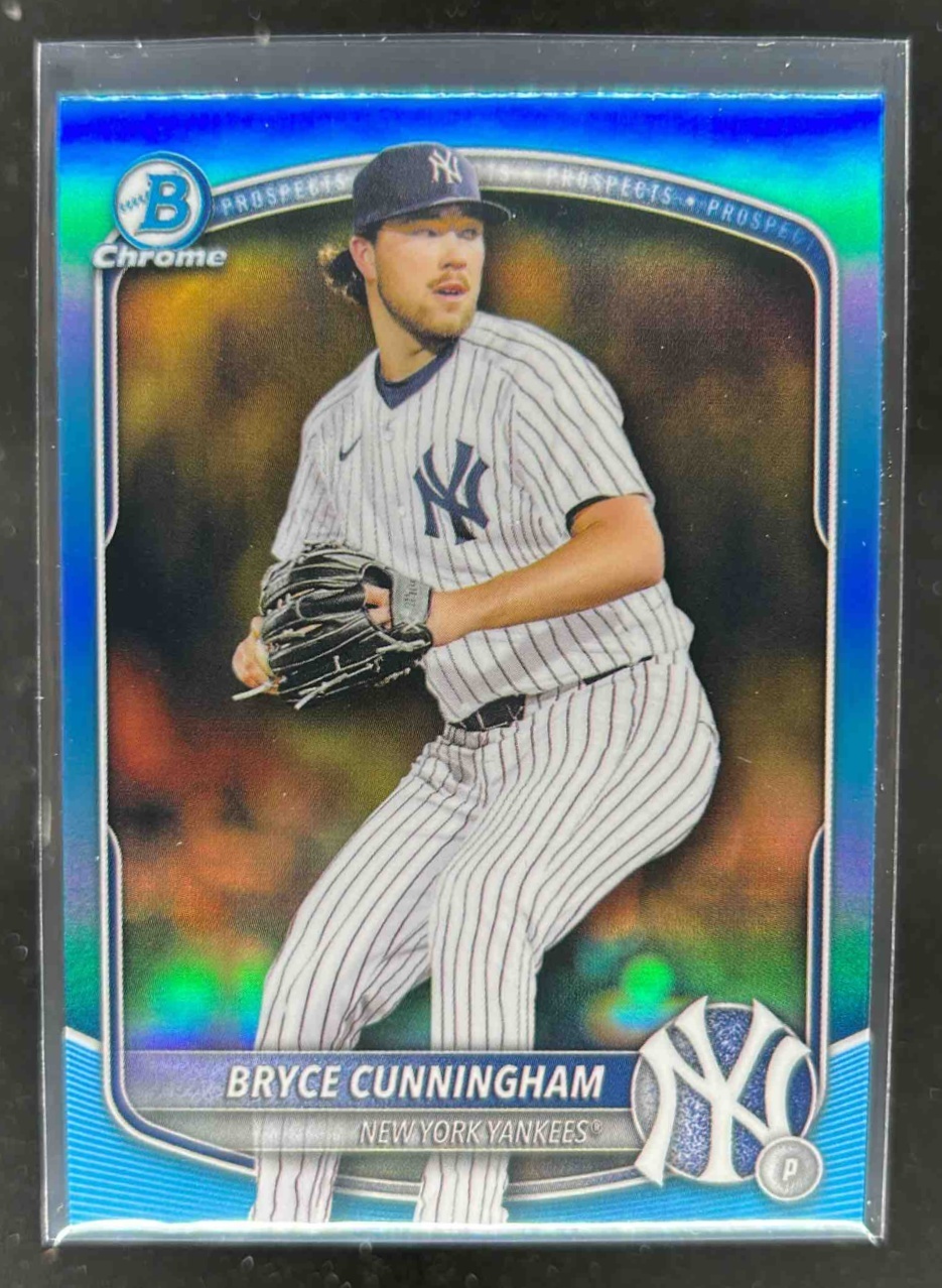 Card image for Bryce Cunningham 2025 Bowman Draft Chrome Sky Blue Refractor