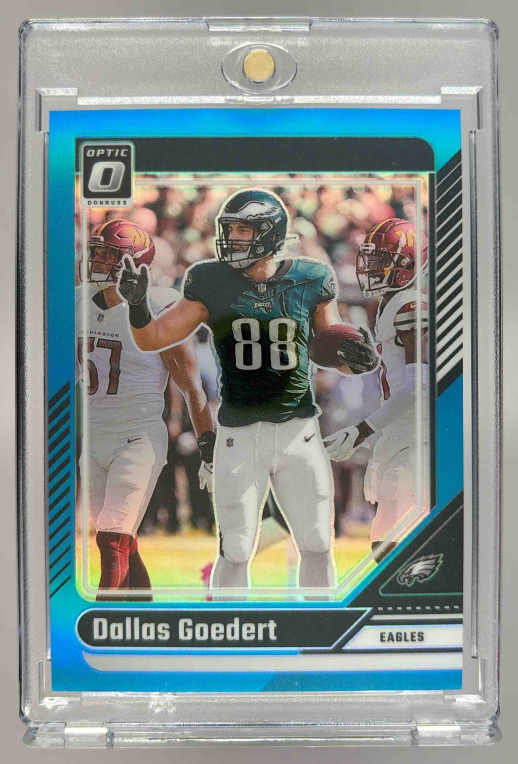 Card image for 2024 Panini Donruss Optic Dallas Goedert Aqua /299 #162 Eagles