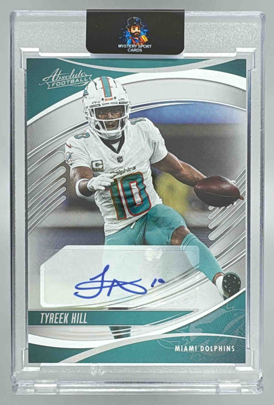 Card image for 2025 Panini Football Absolute Tyreek Hill Signatures #9 Auto Miami Dolphins