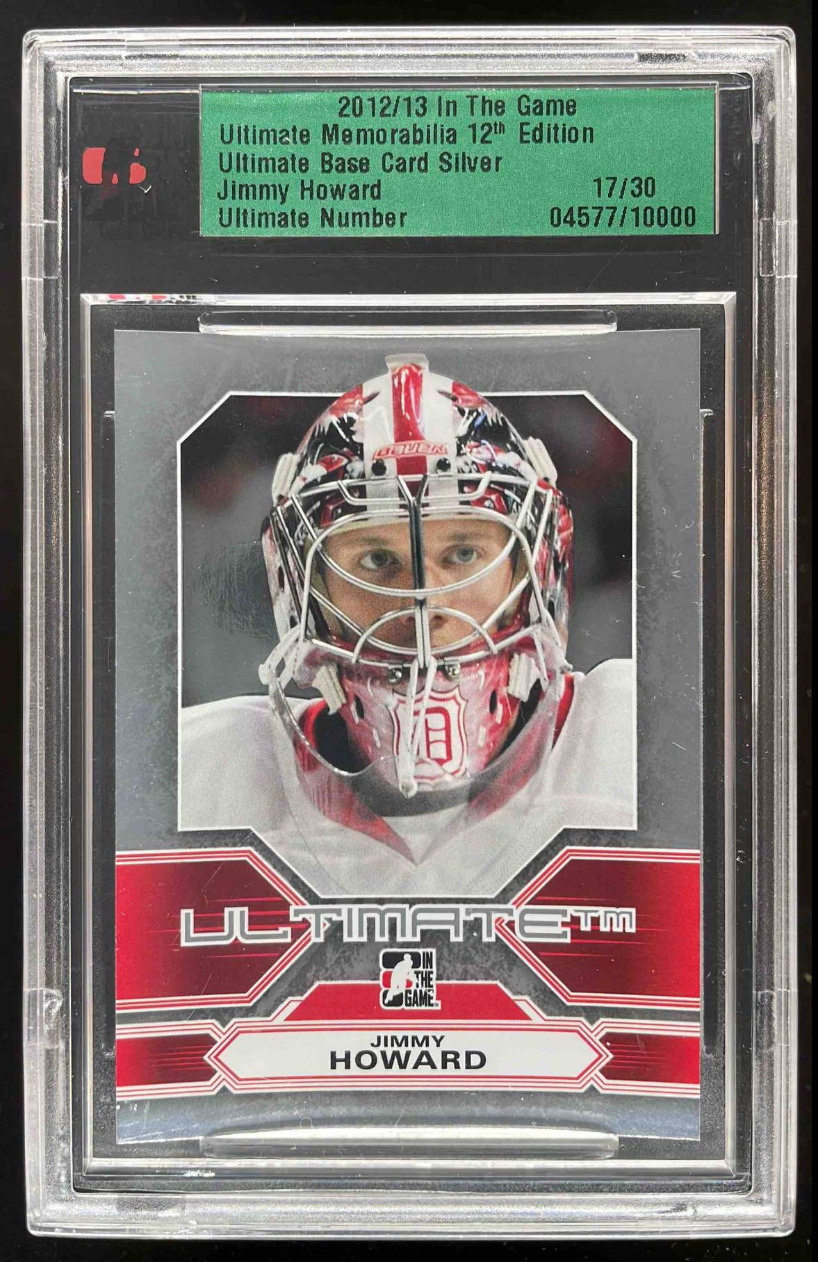 Card image for 2012-13 IN THE GAME ULTIMATE MEMORABILIA 12TH JIMMY HOWARD SILVER #NNO ITG /30