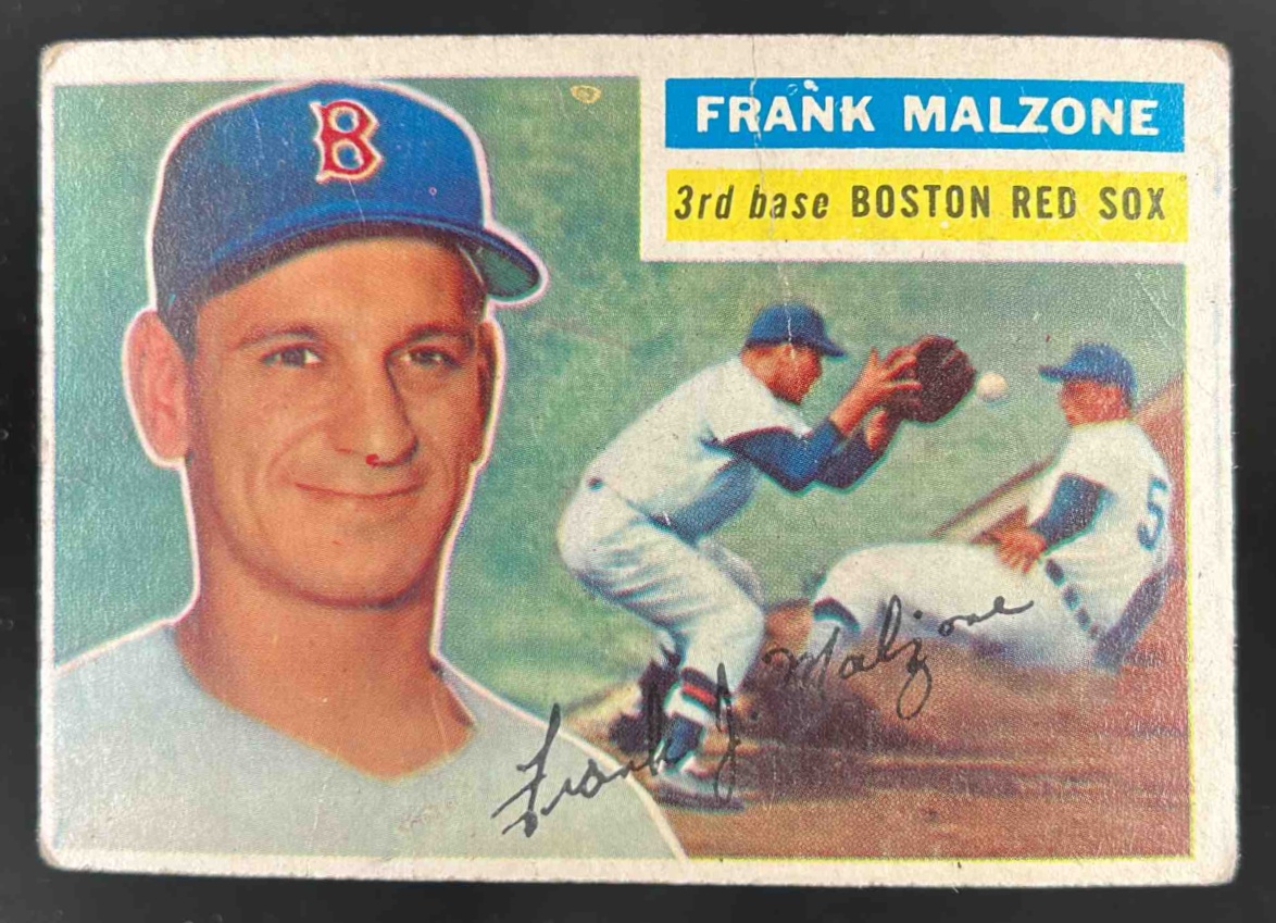 Card image for 1956 TOPPS BASEBALL FRANK MALZONE #304 BOSTON RED SOX