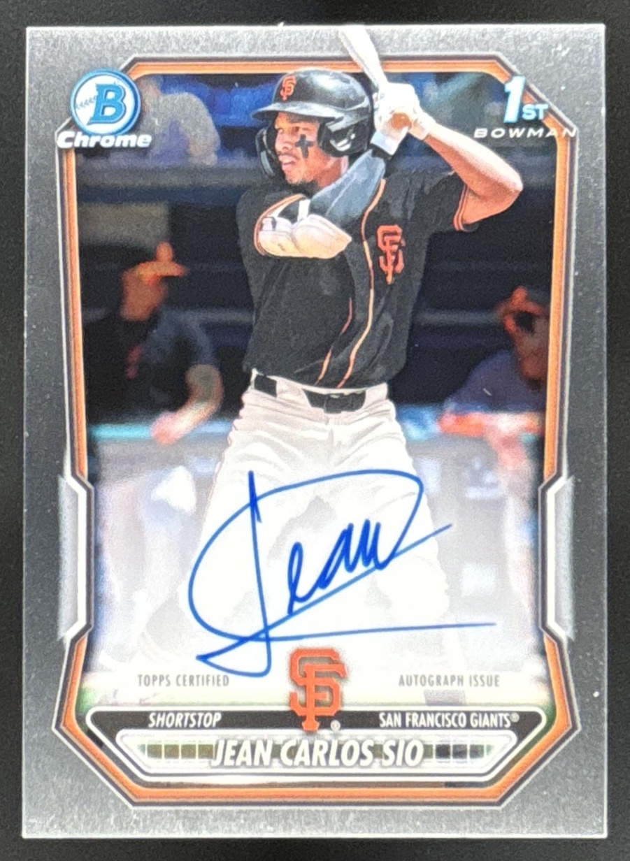 Card image for Jean Carlos Sio 2026 Bowman Chrome Prospect Auto San Francisco Giants
