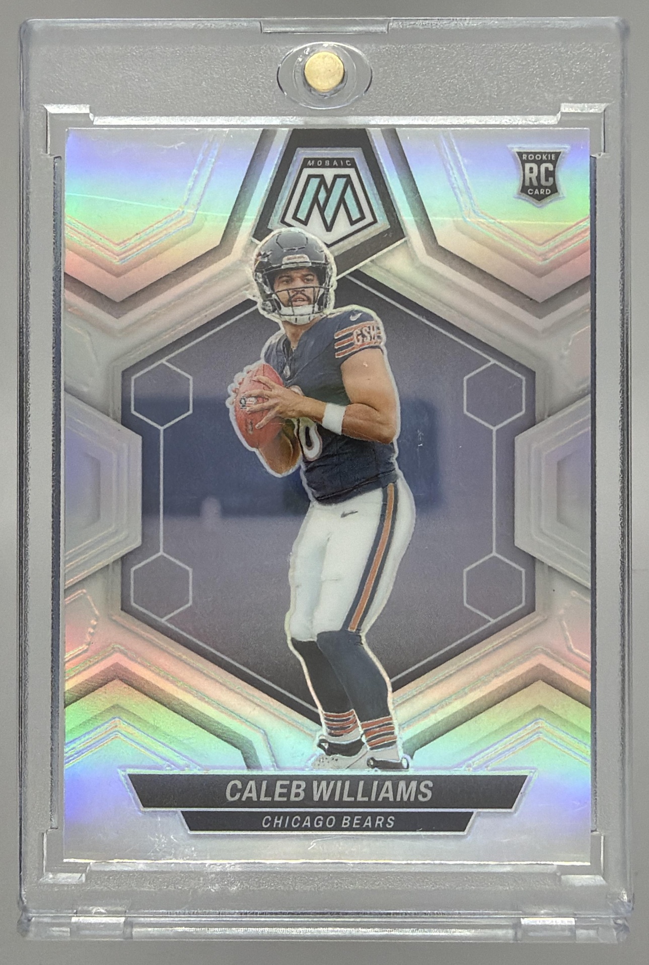 Card image for 2024 Panini Football Mosaic Caleb Williams Silver Prizm #301 RC Chicago Bears