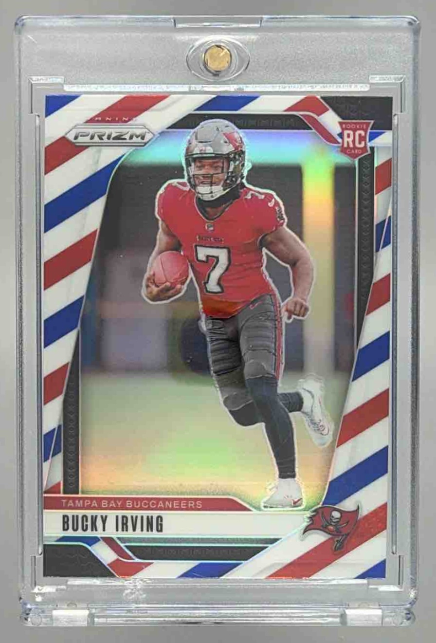 Card image for 2024 Panini Football Prizm Bucky Irving #316 RC Tampa Bay Buccaneers