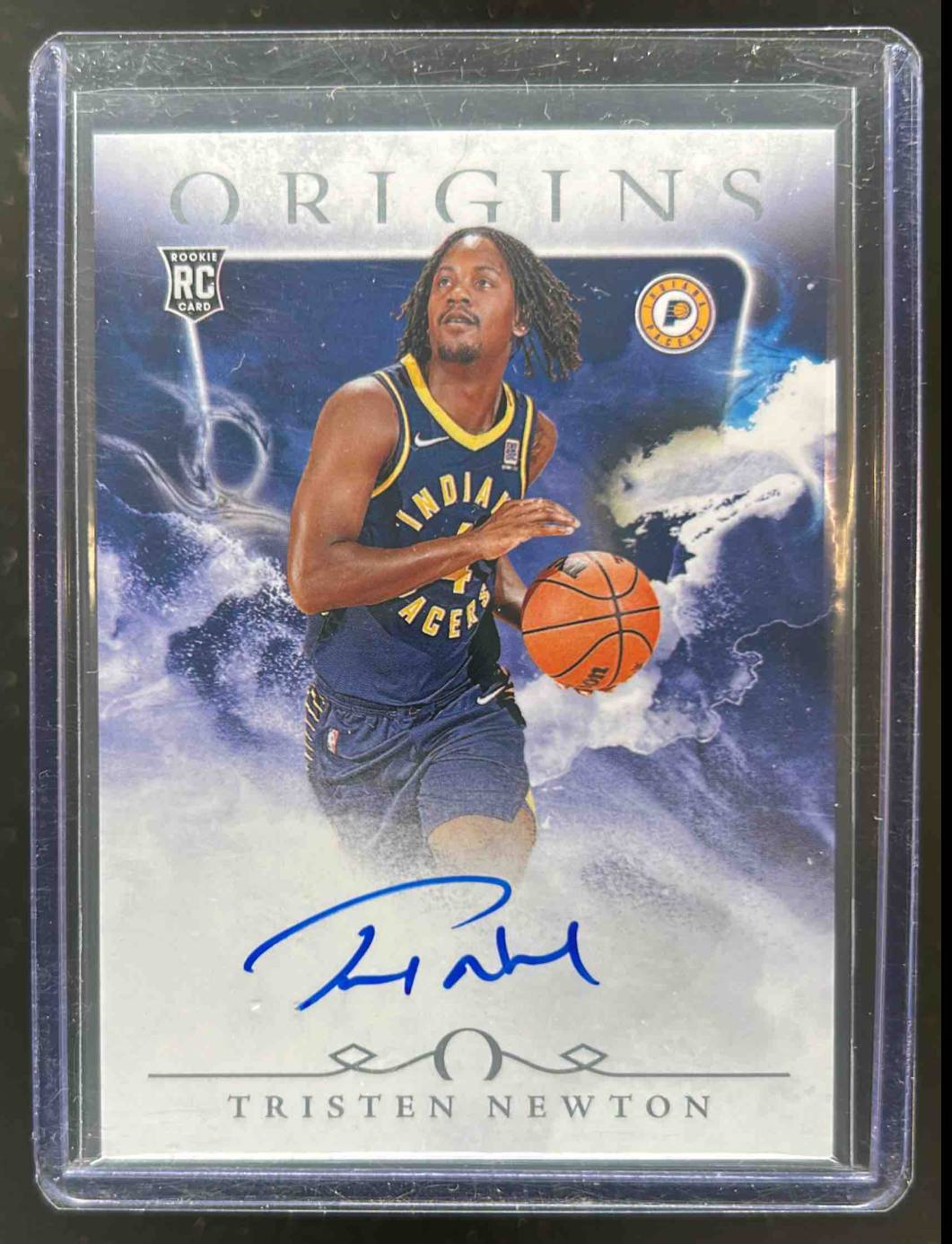 Card image for 2024-25 PANINI ORIGINS TRISTEN NEWTON ROOKIE AUTO #RA-TNP RC INDIANA PACERS