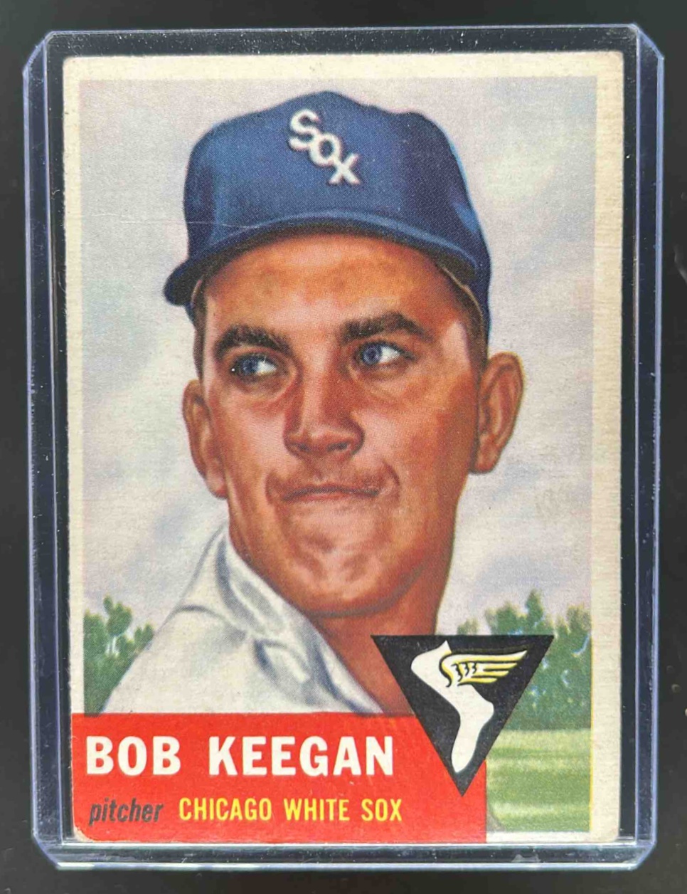 Card image for 1953 TOPPS BASEBALL BOB KEEGAN #196 RC CHICAGO WHITE SOX