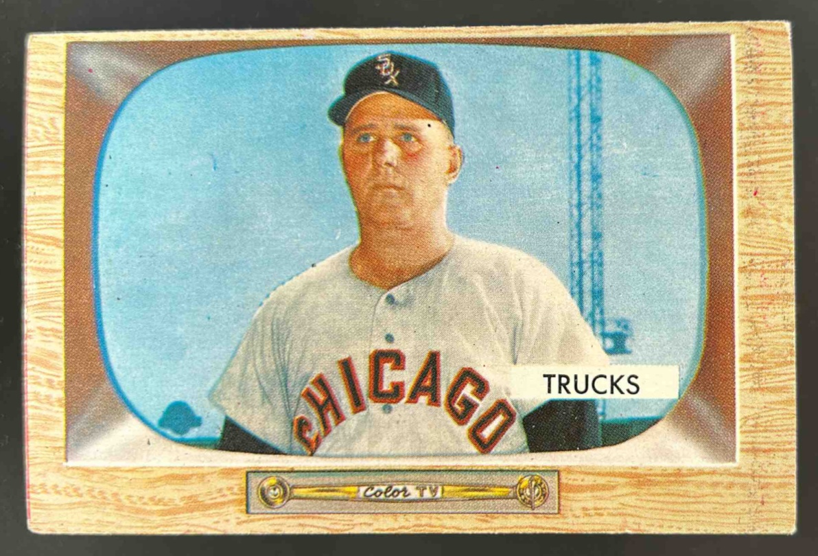 Card image for 1955 BOWMAN BASEBALL VIRGIL TRUCKS #26 CHICAGO WHITE SOX