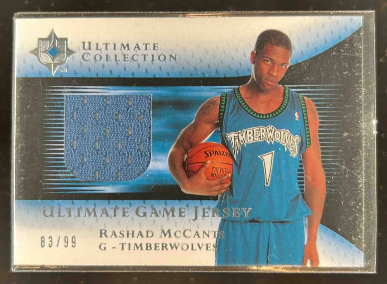 Card image for 2005-06 Upper Deck Ultimate Collection Rashad McCants Game Jerseys /99 #UJ-RM MEM RC