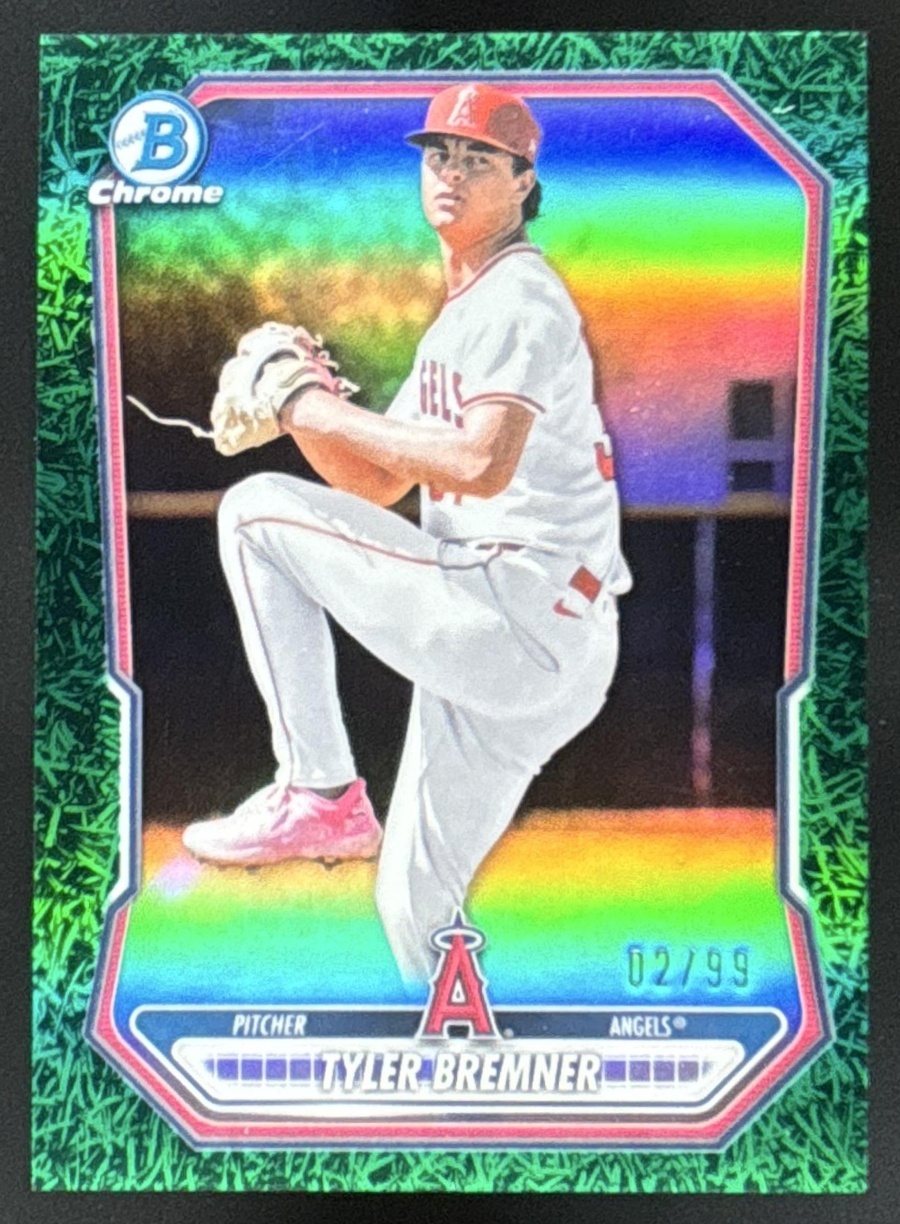 Card image for 2026 Bowman Tyler Bremner Chrome Prospects Green Grass Refractor /99