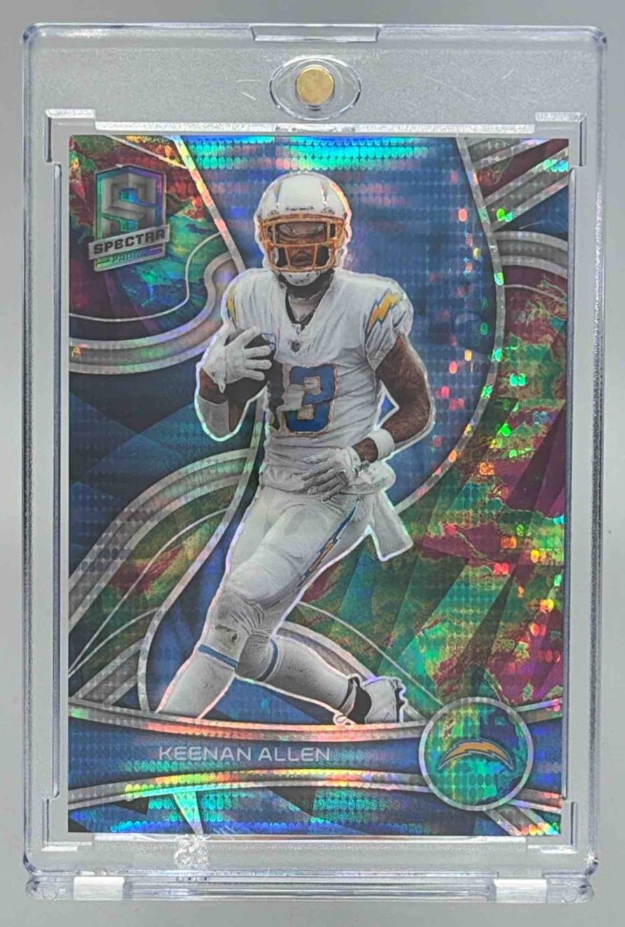 Card image for 2022 Panini Football Spectra Keenan Allen Celestial /99 #72 Los Angeles Chargers