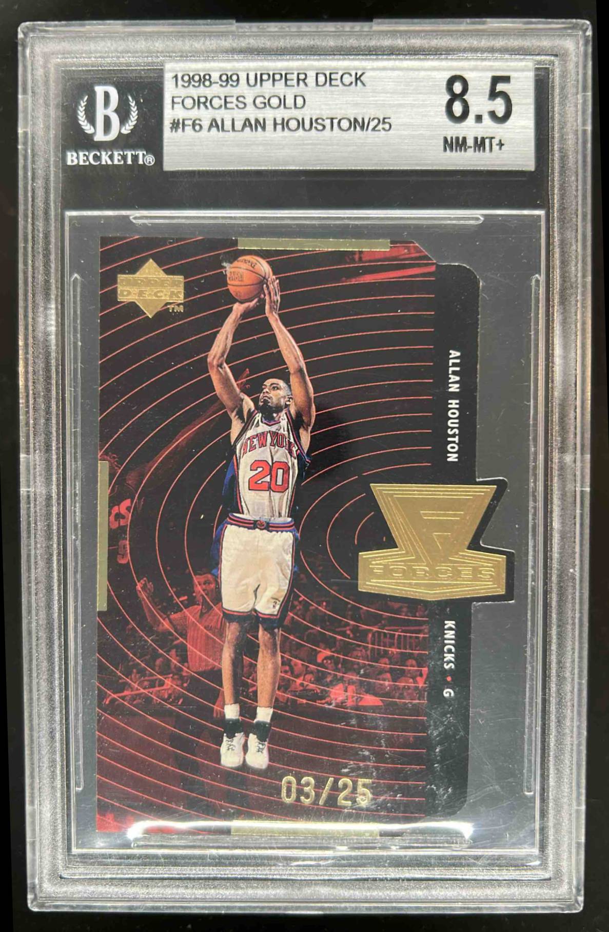 Card image for 1998-99 UPPER DECK ALLAN HOUSTON FORCES #F6 BGS 8.5 NEW YORK KNICKS