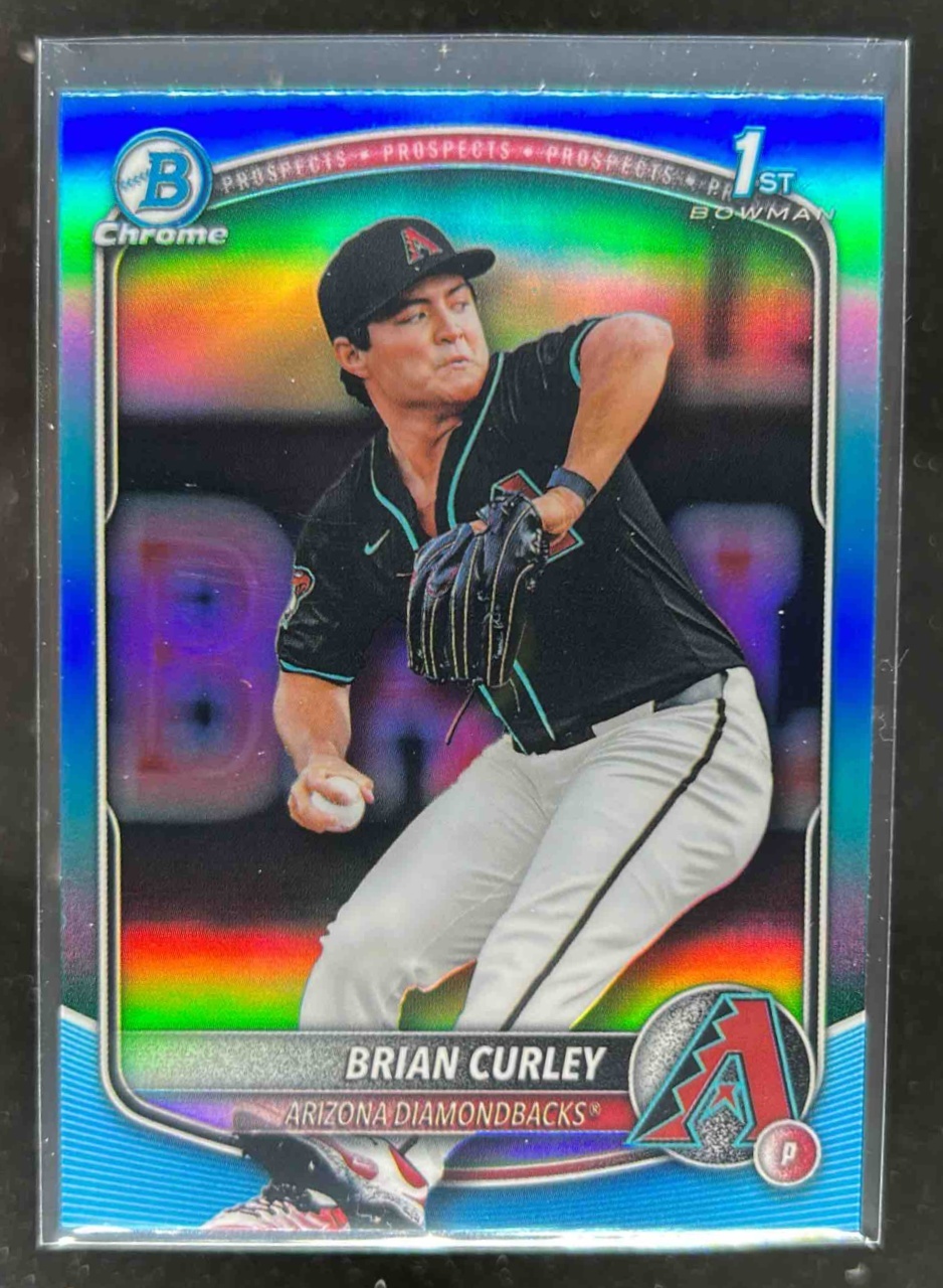 Card image for Brian Curley 2025 Bowman Draft Chrome Sky Blue Refractor