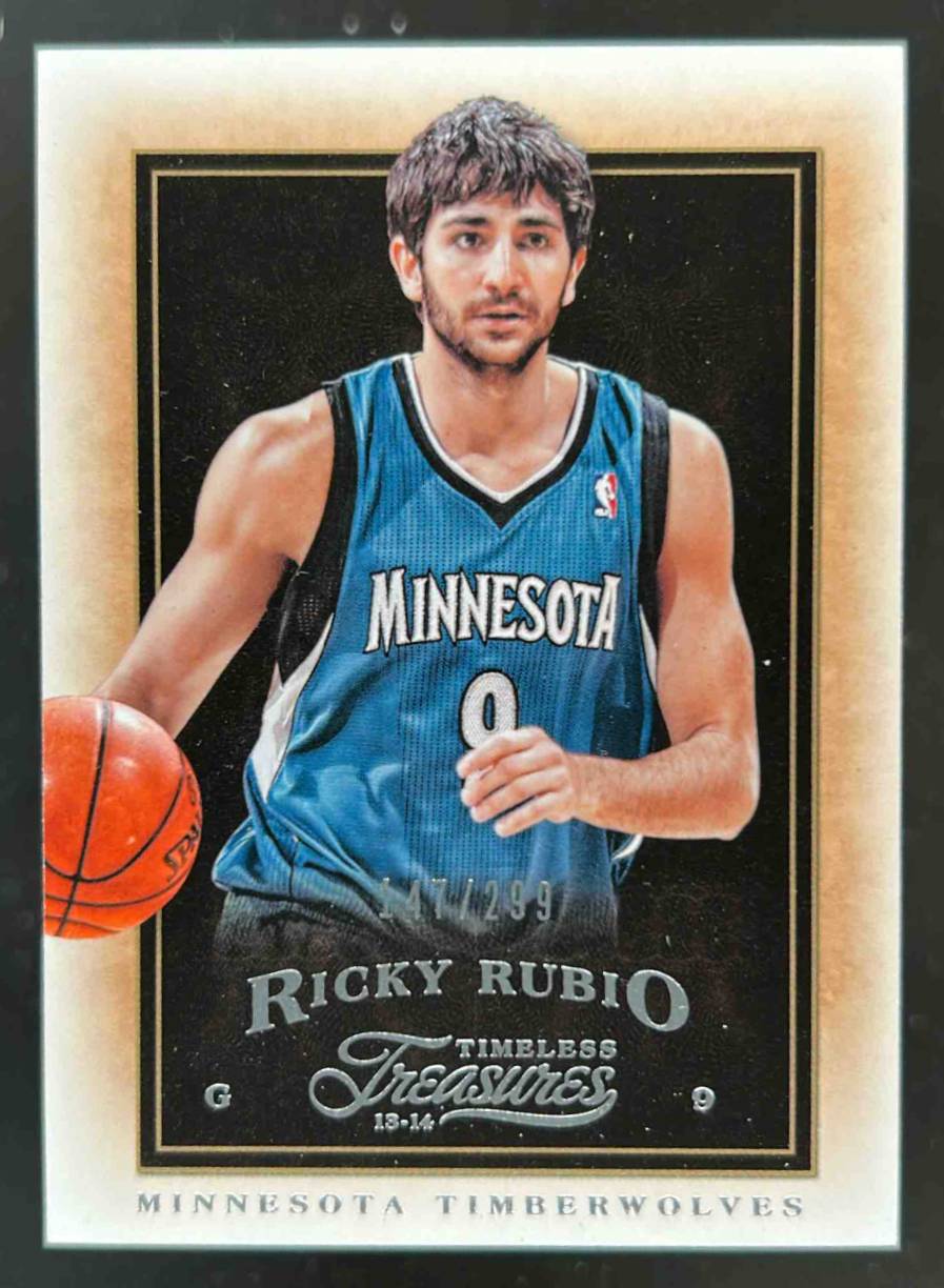 Card image for 2013-14 PANINI TIMELESS TREASURES RICKY RUBIO /299 #34 MINNESOTA TIMBERWOLVES