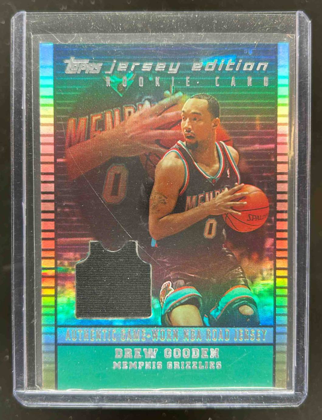 Card image for 2002-03 TOPPS JERSEY EDITION DREW GOODEN COPPER /299 #JEAMG RC MEMPHIS GRIZZLIES