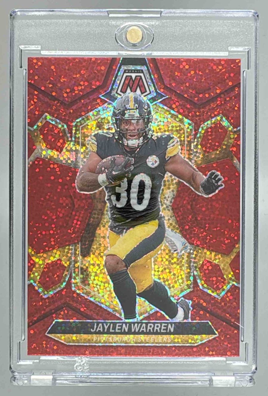 Card image for 2024 Panini Football Mosaic Jaylen Warren #185 Pittsburgh Steelers