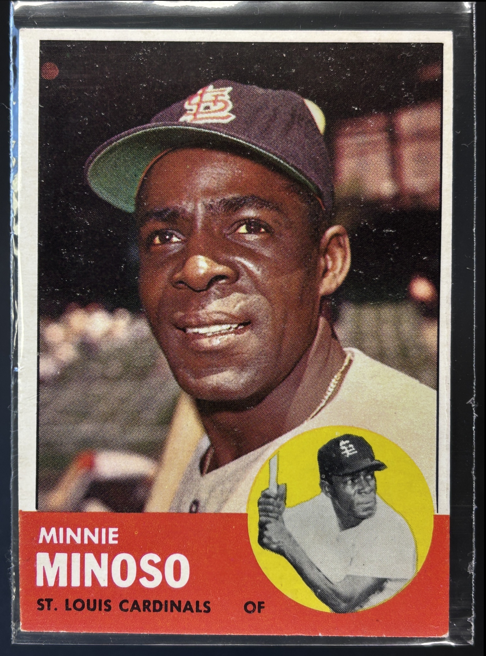 Card image for 1963 TOPPS MINNIE MINOSO #190 ST. LOUIS CARDINALS