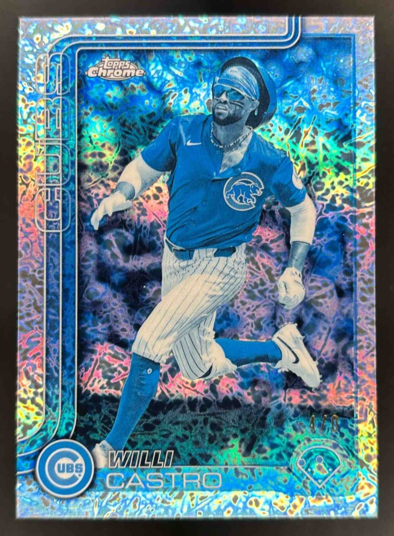 Card image for 2025 Topps Chrome Update Willi Castro FrozenFractor #USC67 Cubs