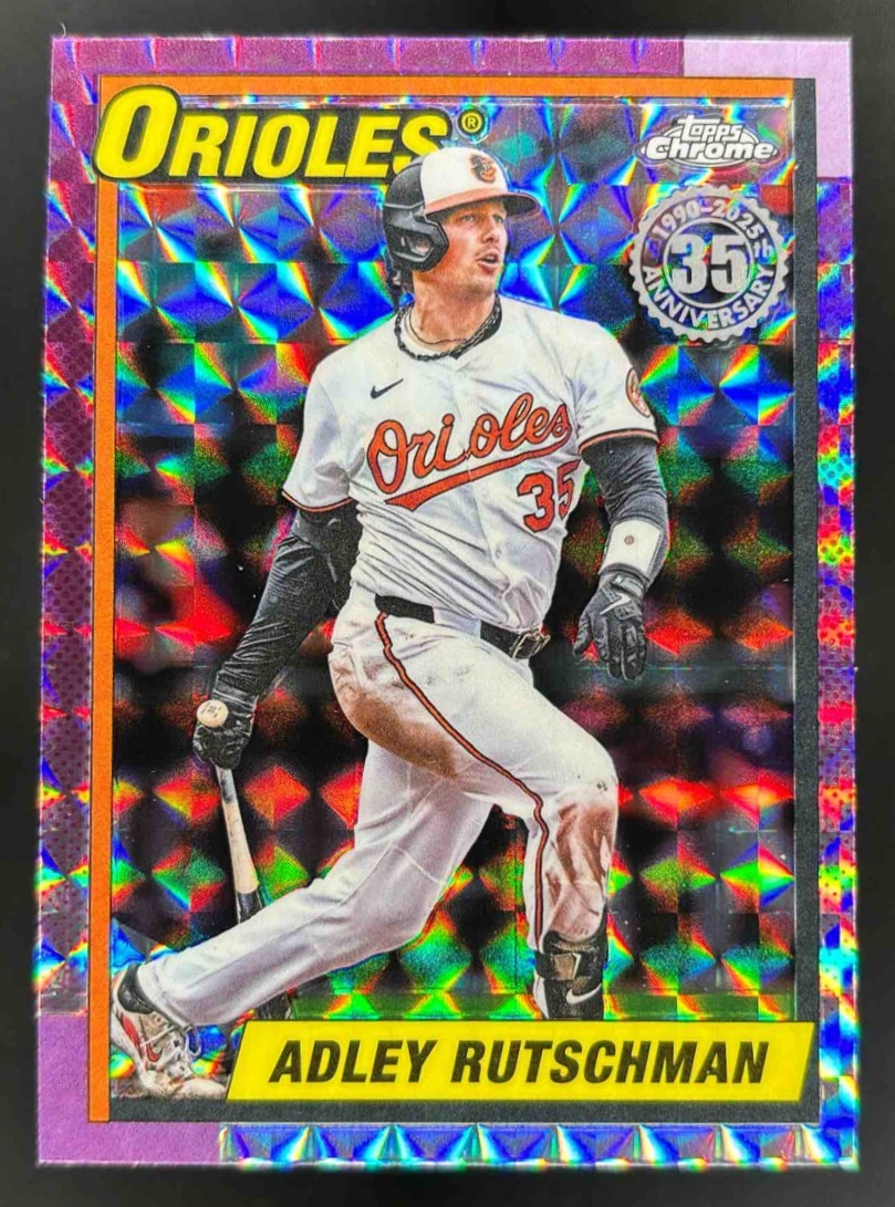 Card image for 2025 Topps Chrome Update Adley Rutschman 1990 Geometric Refractor