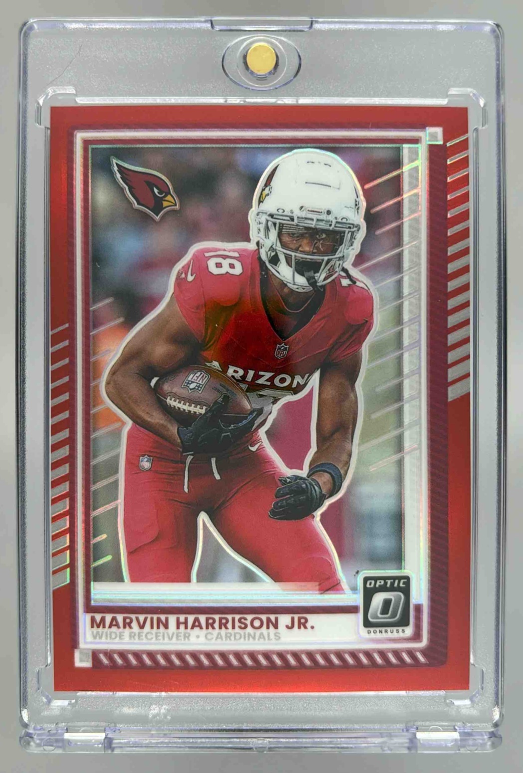 Card image for 2025 Panini Donruss Optic Marvin Harrison Jr. Red Prizm /149 #191 Cardinals