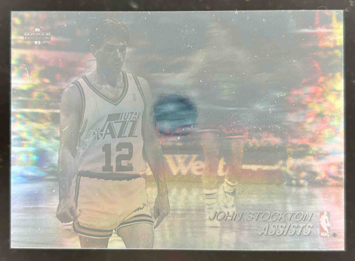 Card image for 1991-92 UPPER DECK JOHN STOCKTON AWARD WINNER HOLOGRAMS #AW3 UTAH JAZZ
