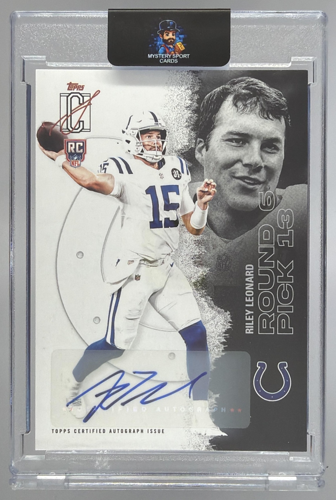 Card image for 2025 Topps Signature Class Riley Leonard Rookie Auto #116 RC Colts