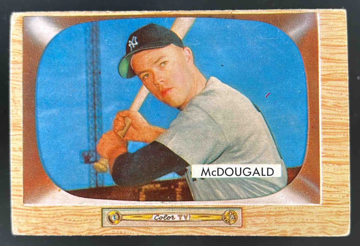 Card image for 1955 BOWMAN BASEBALL GIL MCDOUGALD #9 NEW YORK YANKEES