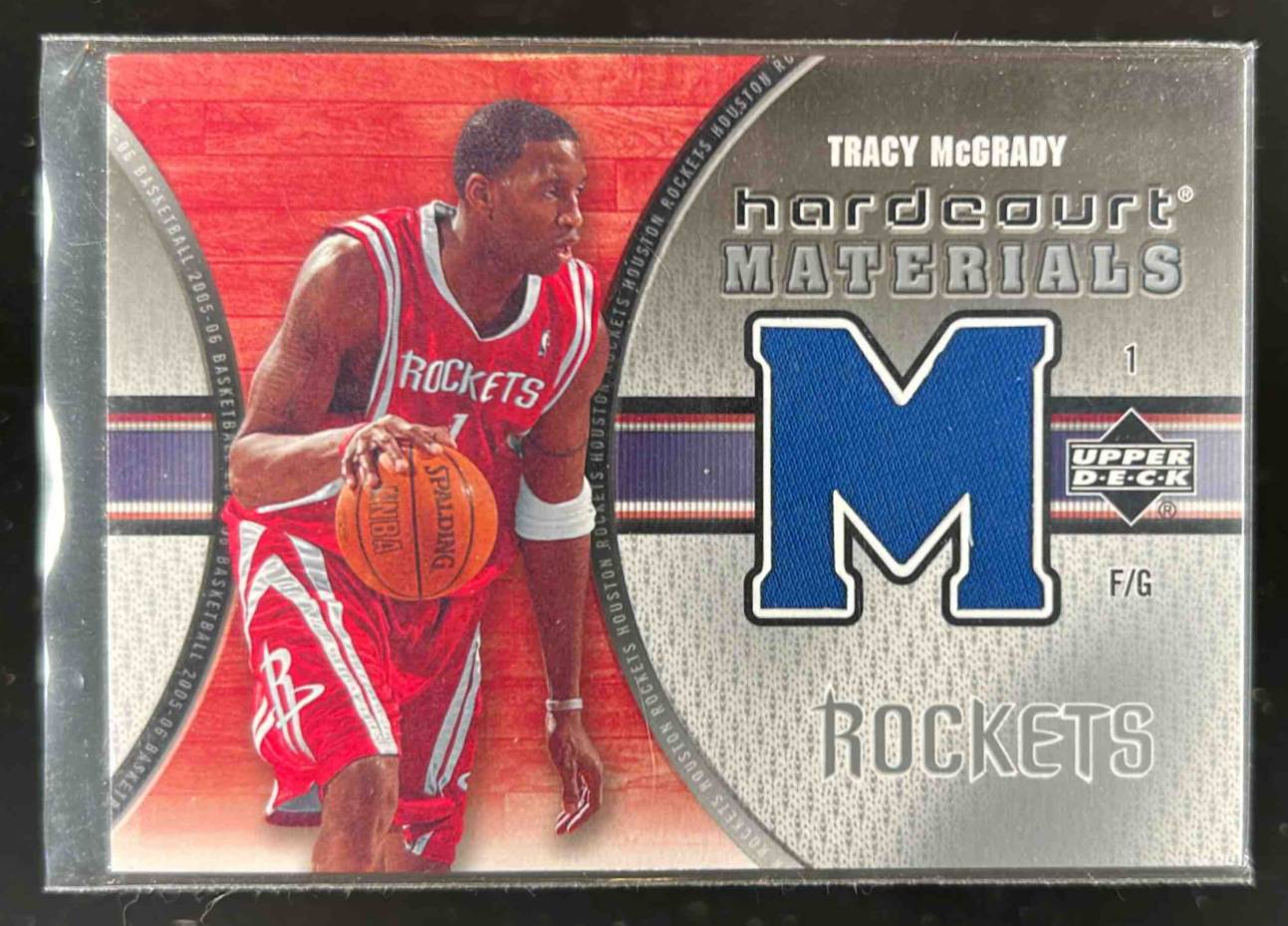 Card image for 2005-06 UPPER DECK HARDCOURT TRACY MCGRADY MATERIALS #HM-TM HOUSTON ROCKETS