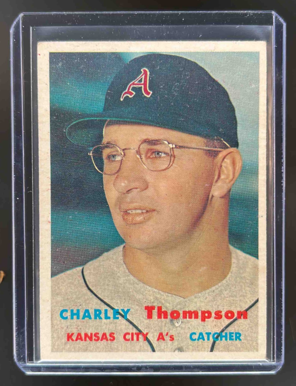 Card image for 1957 TOPPS CHARLEY THOMPSON #142 ATHLETICS