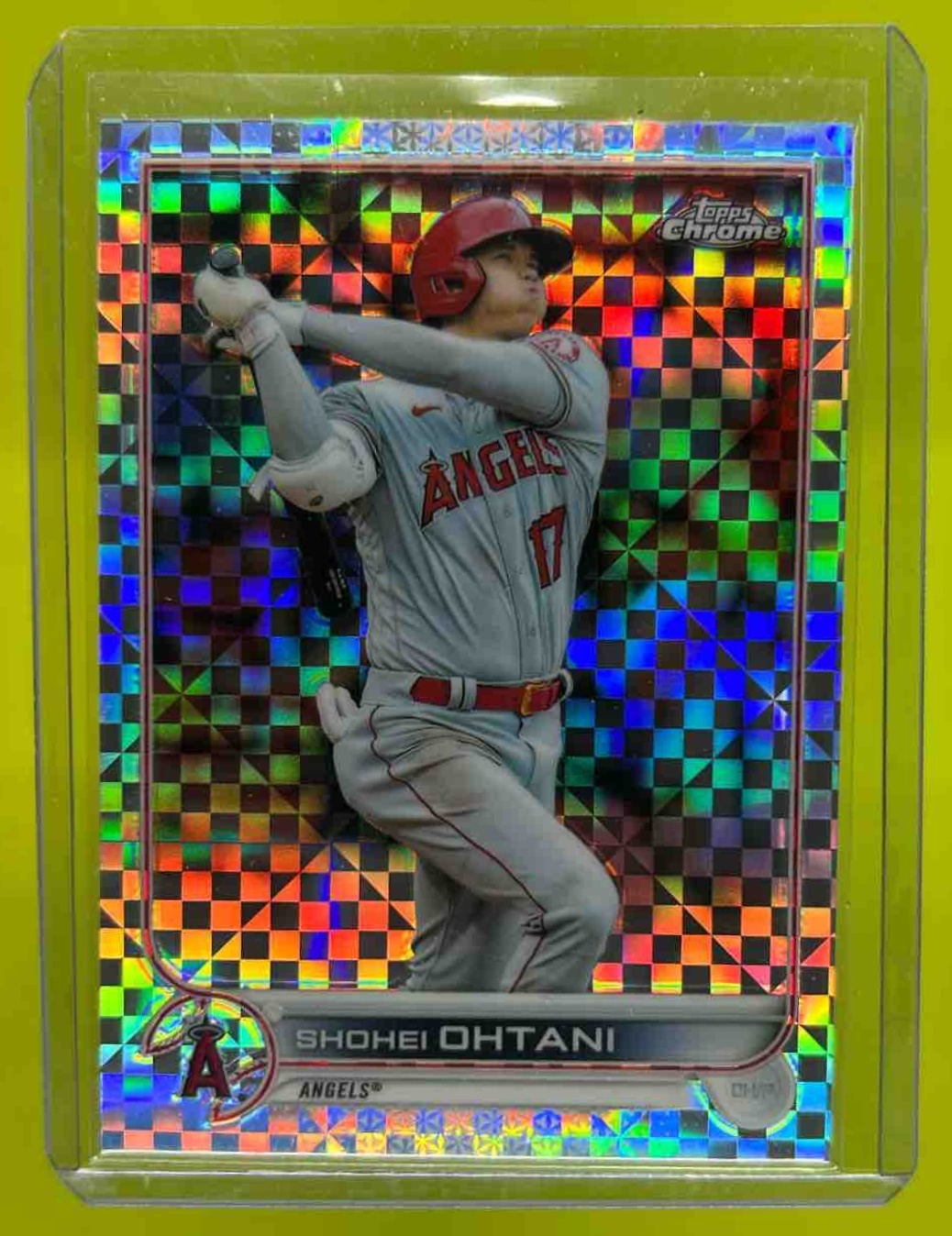 Shohei Ohtani 2022 Topps Baseball Chrome X-Fractor Los Angeles Angels