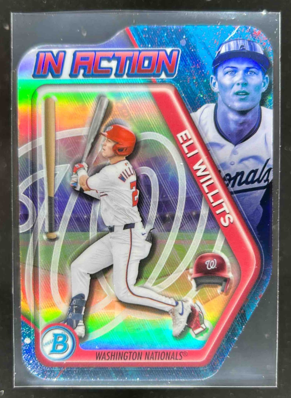 Card image for Eli Willits 2025 Bowman Baseball Draft In Action Washington Nationals