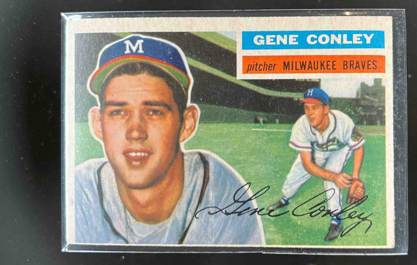 Card image for 1956 TOPPS BASEBALL GENE CONLEY #17B